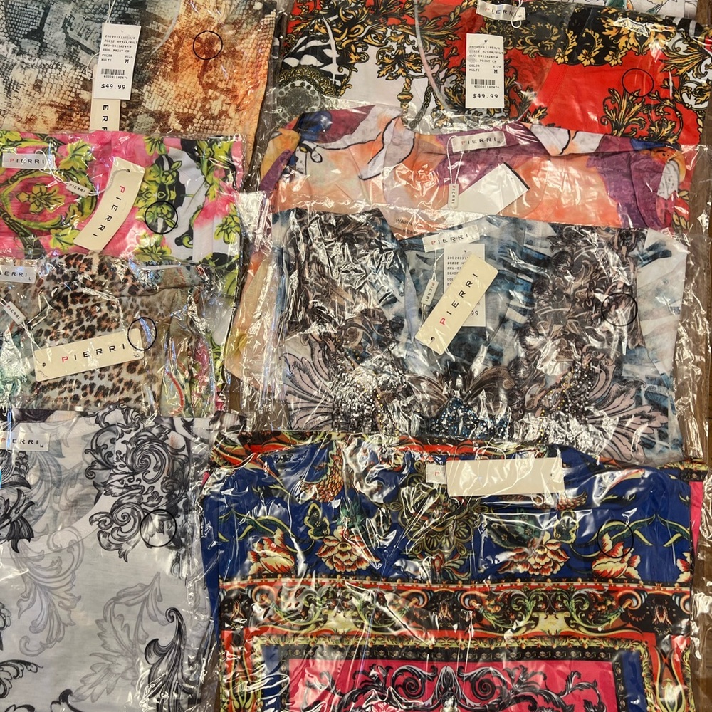 Pierri New York Colorful Patterned Blouses